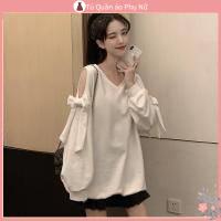 O S Mi N L A M Qu C Quy N Áo Thun Dáng Rộng Hở Vai Đính Nơ Thời Trang Mùa Thu Cho Nữ Sinh