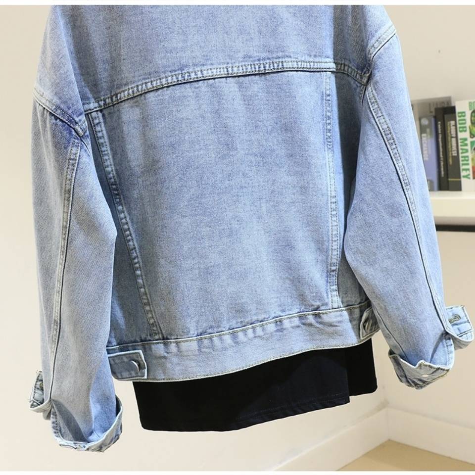 Áo Khoác Denim Tay Cánh Dơi Ngắn Dáng Rộng Phong Cách Harajuku Hàn Quốc Thời Trang Mùa Xuân Mới 2023 Dành Cho Bạn