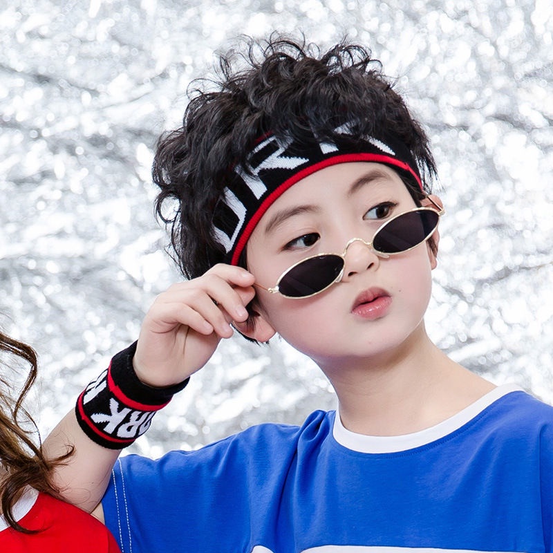 Băng Đô Thể Thao Dệt Kim Phong Cách Hip Hop Hàn Quốc Cho Bé Trai Và Gái