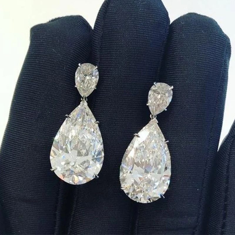 Bông Tai Đính Đá Zircon Phong Cách Âu Mỹ Cho Cô Dâu