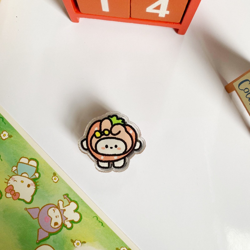 Kẹp Giấy Ghi Chú Bằng Acrylic Kiểu Hoạt Hình Dễ Thương Cho Bé Gái