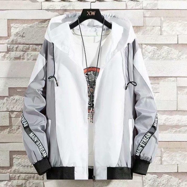 Hàng Có Sẵn!Áo Khoác Chống Nắng Dáng Rộng Có Mũ Trùm Thời Trang Mùa Hè Thu Hàn Quốc Cho Nam