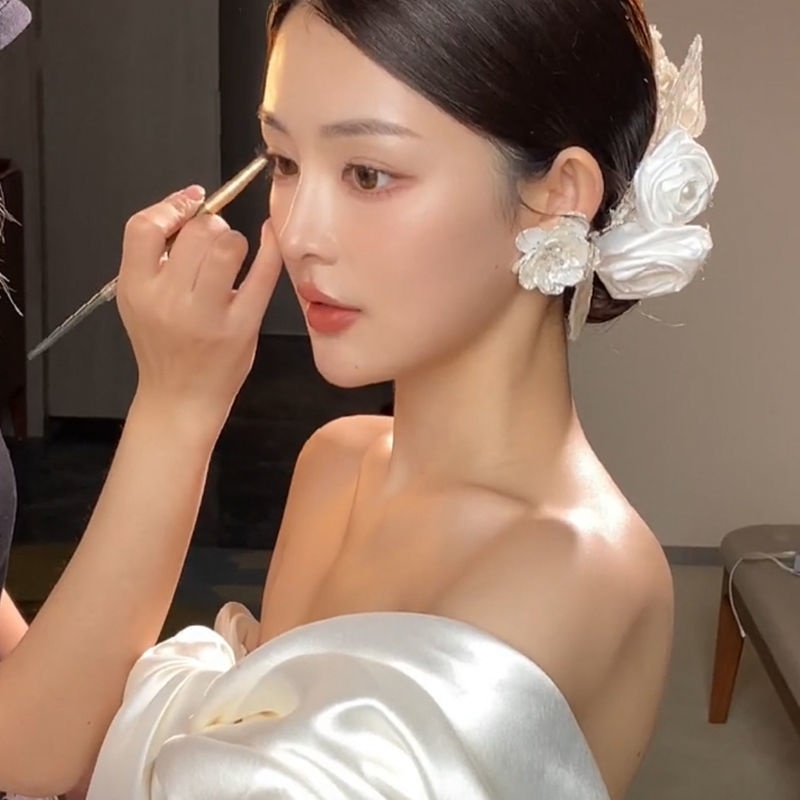 Trâm Cài Tóc Hình Hoa Phong Cách Hàn Quốc Cao Cấp Cho Cô Dâu