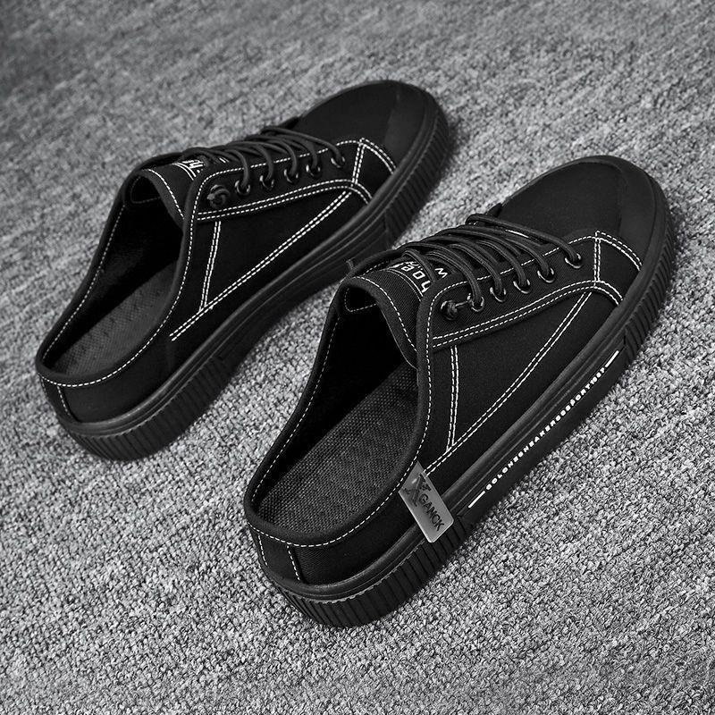 Giảm giá sản phẩm mới giày vải nam giày thể thao thoáng khí giày lười slip-on giày vải thể thao giản dị không gót nửa-