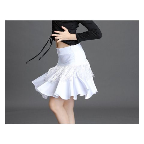 Chân Váy Khiêu Vũ latin Phối Tua Rua Thời Trang Dành Cho Bé Gái 8.18