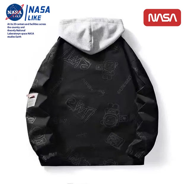 Nasa Áo Khoác Gió Giả Hai Lớp Có Mũ Trùm Phong Cách Mới Chính Hãng Cho Nam Và Nữ