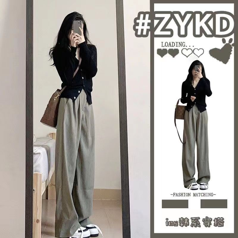 Bộ Áo Tay Dài Dáng Rộng + Quần Dài Phong Cách Phương Tây Cho Nữ