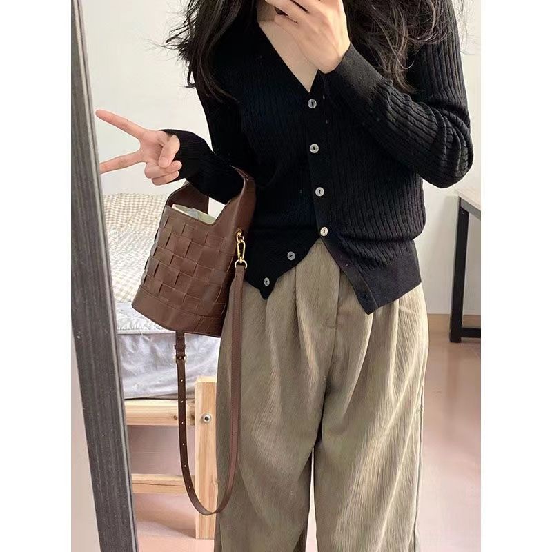 Bộ Áo Tay Dài Dáng Rộng + Quần Dài Phong Cách Phương Tây Cho Nữ