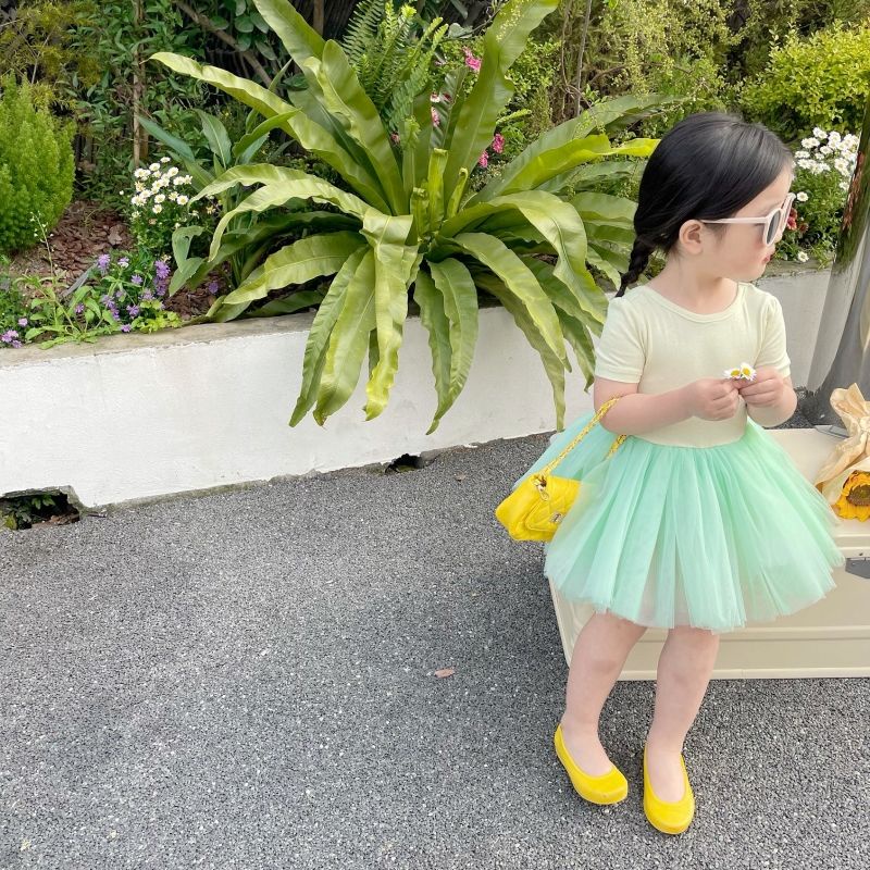 Đầm Múa Ba Lê Nhiều Lớp Vải Gạc Siêu Phồng Thời Trang Mùa Hè Cho Bé Gái#23915