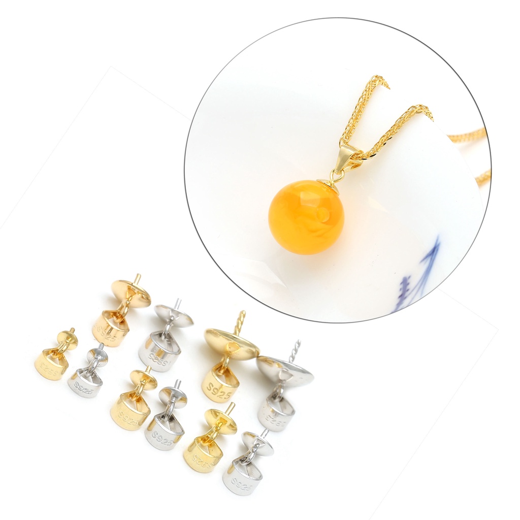 Giá Đỡ Hạt Ngọc Trai Rỗng Bằng Bạc 925 Dùng Làm Mặt Dây Chuyền Diy