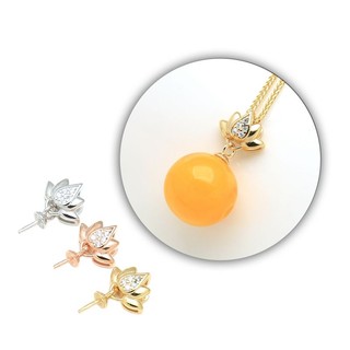 Mặt dây chuyền mạ vàng 18k hình hoa sen