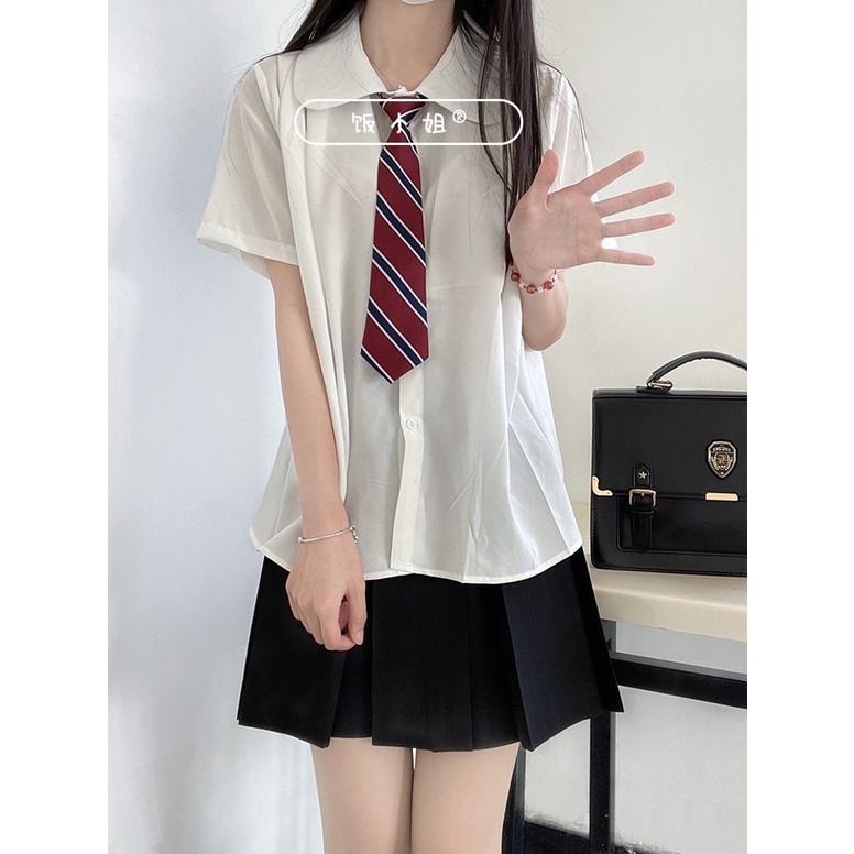 Bộ Đồng Phục Học Sinh Nhật Bản Gồm Áo Sơ Mi Và Chân Váy Xếp Ly Dễ Phối Đồ Thời Trang Cho Nữ 8.29