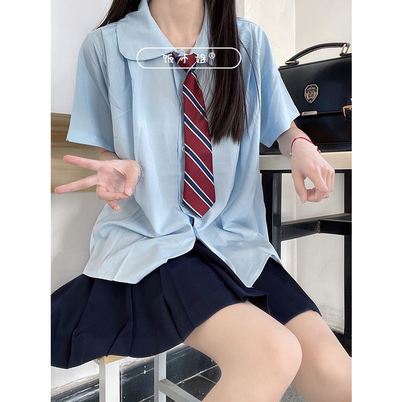 Bộ Đồng Phục Học Sinh Nhật Bản Gồm Áo Sơ Mi Và Chân Váy Xếp Ly Dễ Phối Đồ Thời Trang Cho Nữ 8.29