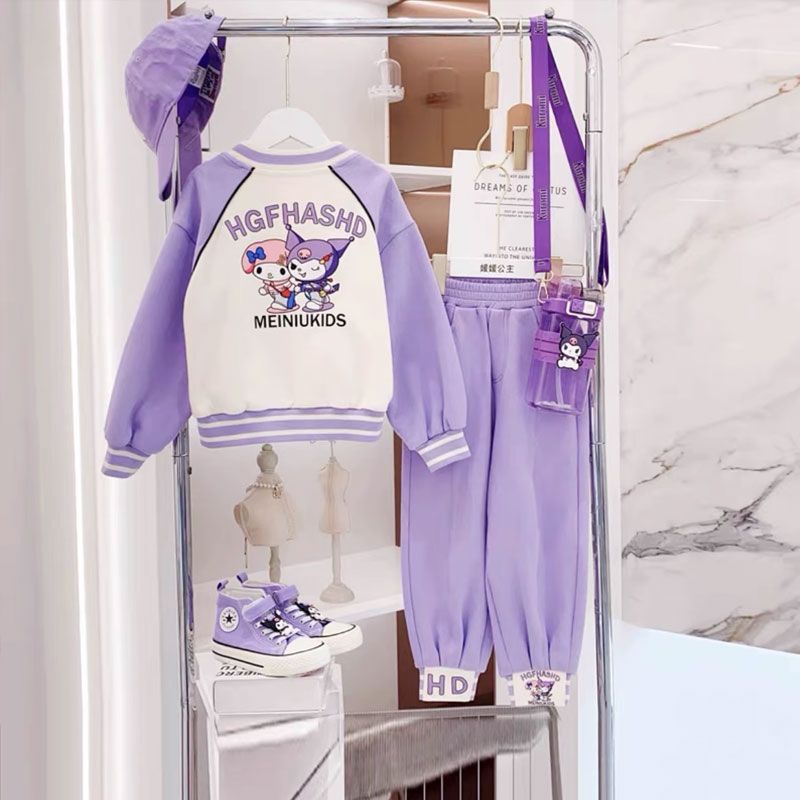 Bộ Đồng Phục Bóng Chày Ba Món Phong Cách Hàn Quốc 2023 Cho Bé Gái