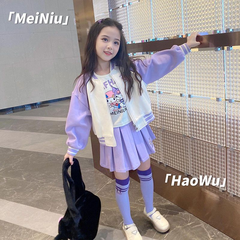 Bộ Đồng Phục Bóng Chày Ba Món Phong Cách Hàn Quốc 2023 Cho Bé Gái