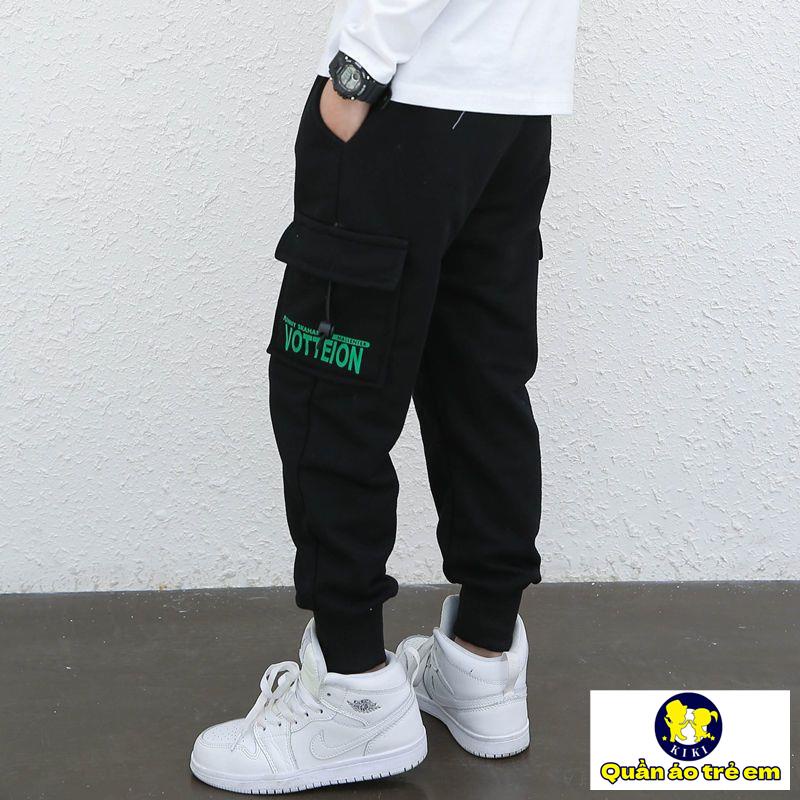 Quần Dài Thể Thao Dáng Rộng Thời Trang Xuân Thu Cho Bé Trai