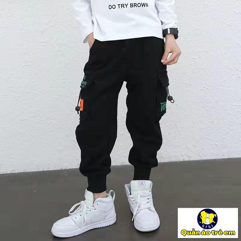 Quần Dài Thể Thao Dáng Rộng Thời Trang Xuân Thu Cho Bé Trai