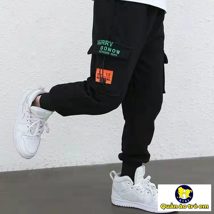 Quần Dài Thể Thao Dáng Rộng Thời Trang Xuân Thu Cho Bé Trai