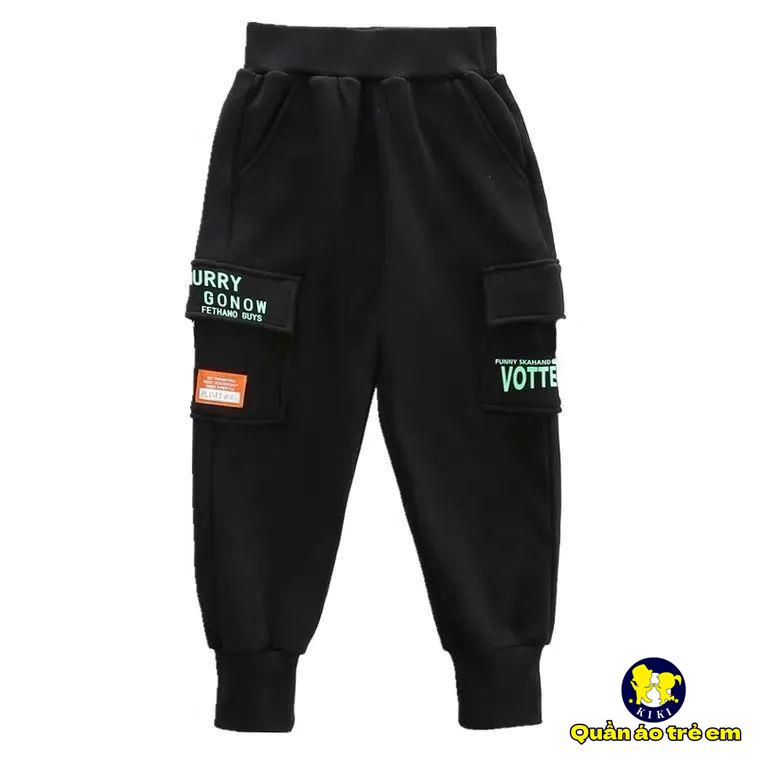 Quần Dài Thể Thao Dáng Rộng Thời Trang Xuân Thu Cho Bé Trai