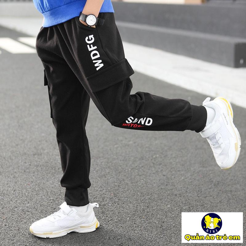 Quần Dài Thể Thao Dáng Rộng Thời Trang Xuân Thu Cho Bé Trai