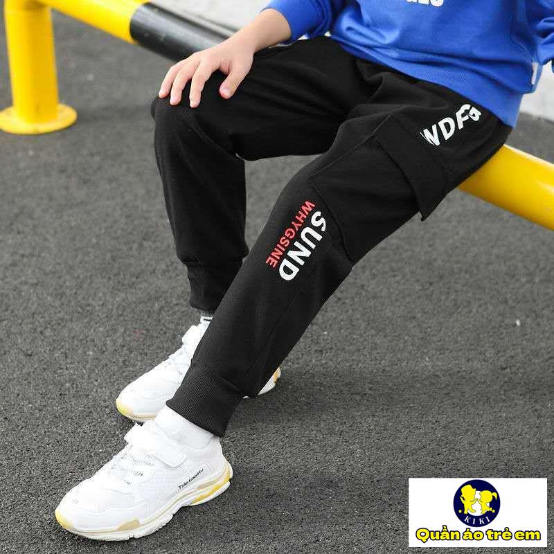 Quần Dài Thể Thao Dáng Rộng Thời Trang Xuân Thu Cho Bé Trai