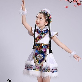 Trang phục biểu diễn dân tộc tây tạng 3 phong cách mới dành cho bé gái#2398