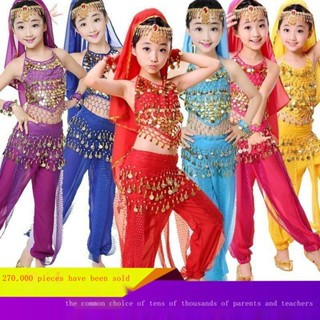 Trang Phục Biểu Diễn Múa Bụng Phong Cách Ấn Độ Cho Bé Gái