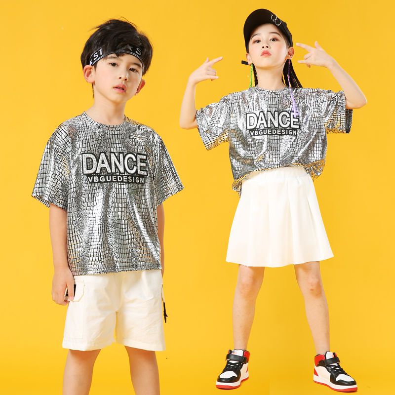 Bộ Quần Áo Đính Kim Sa Phong Cách hip hop Cho Bé