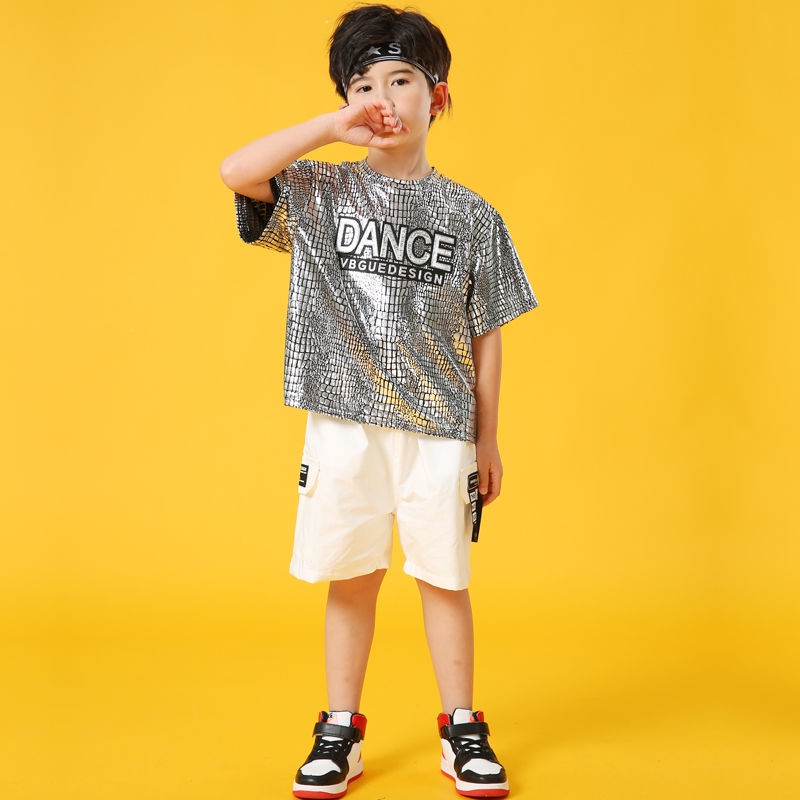 Bộ Quần Áo Đính Kim Sa Phong Cách hip hop Cho Bé