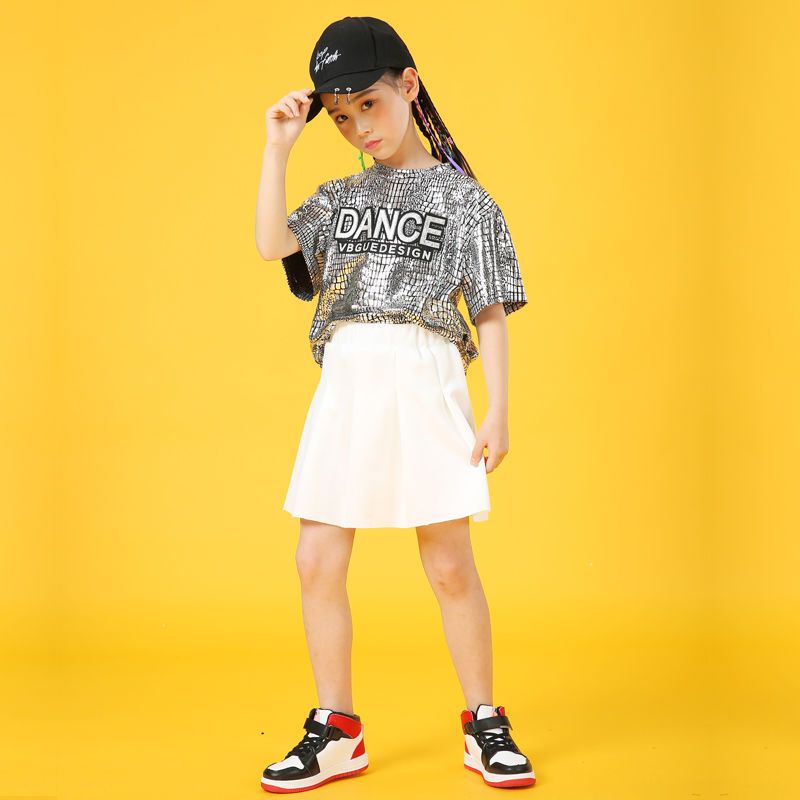 Bộ Quần Áo Đính Kim Sa Phong Cách hip hop Cho Bé