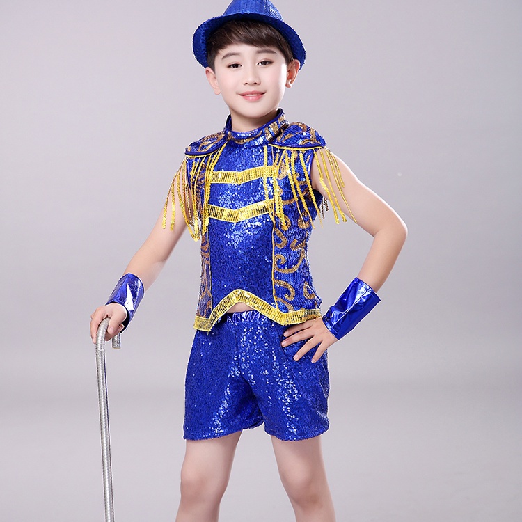 Trang Phục Nhảy jazz hip hop Đính Kim Sa Lấp Lánh Hiện Đại Cho Bé