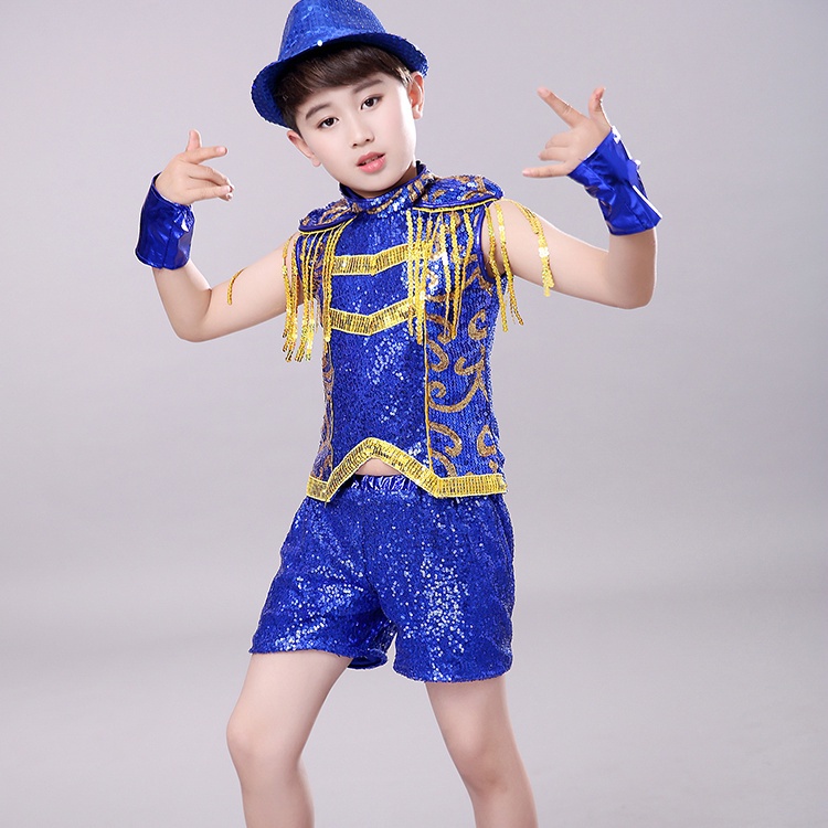 Trang Phục Nhảy jazz hip hop Đính Kim Sa Lấp Lánh Hiện Đại Cho Bé