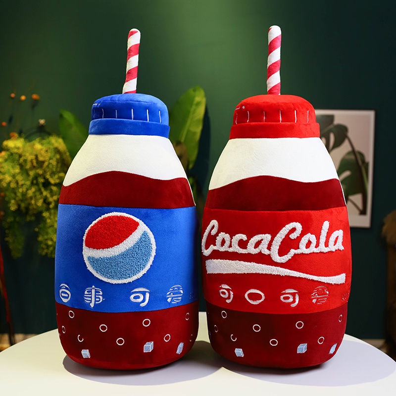 Gối Ôm Dài Nhồi Bông Hình Lon Coca Cola Hoạt Hình Sáng Tạo