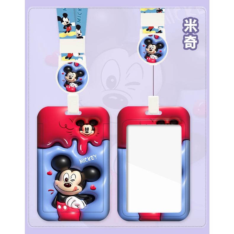 Bộ Thẻ ID / Thẻ ID / Xe Buýt / Tàu Ngầm Hình Chú Chó Cinnamon Đáng Yêu Có Dây Đeo