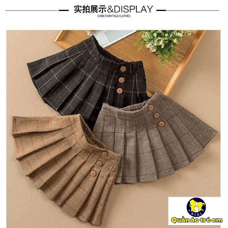 Chân Váy Ngắn Xếp Ly Thời Trang Xuân Hè Dễ Phối Đồ Phong Cách Mới Cho Bé Gái