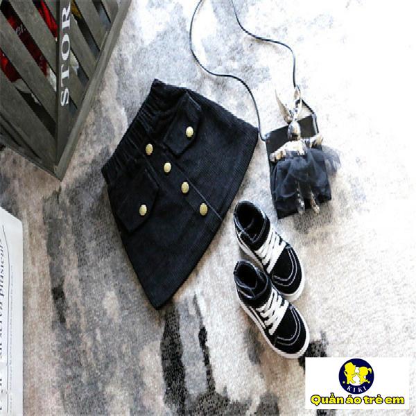 Chân Váy Nhung Dáng Chữ a Phong Cách Phương Tây Thời Trang Xuân Thu Mới Cho Bé Gái