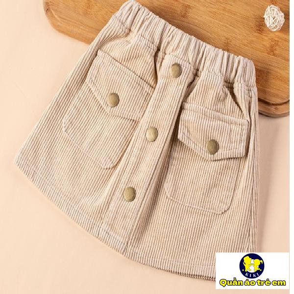 Chân Váy Nhung Dáng Chữ a Phong Cách Phương Tây Thời Trang Xuân Thu Mới Cho Bé Gái