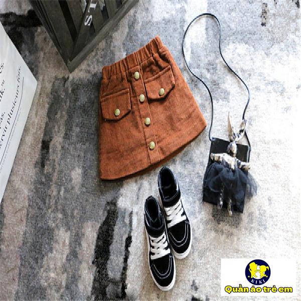 Chân Váy Nhung Dáng Chữ a Phong Cách Phương Tây Thời Trang Xuân Thu Mới Cho Bé Gái