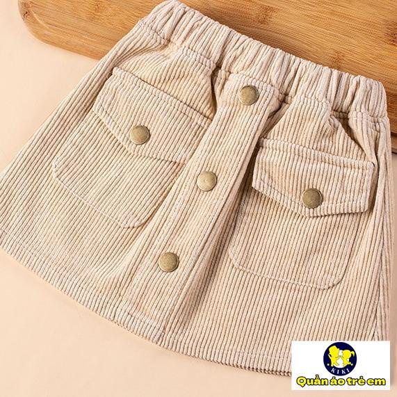 Chân Váy Nhung Dáng Chữ a Phong Cách Phương Tây Thời Trang Xuân Thu Mới Cho Bé Gái