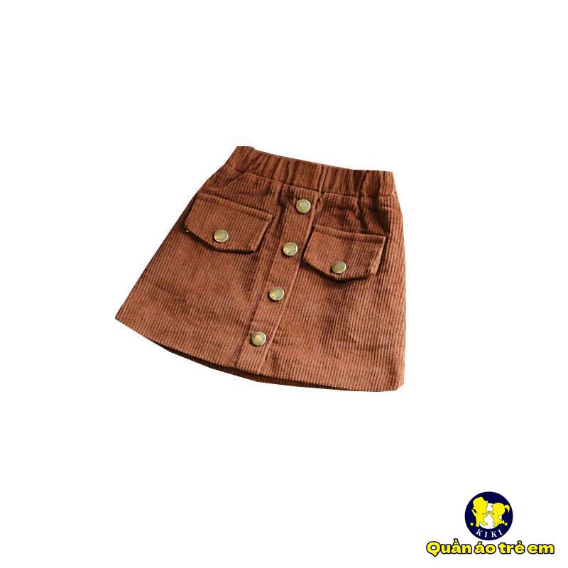 Chân Váy Nhung Dáng Chữ a Phong Cách Phương Tây Thời Trang Xuân Thu Mới Cho Bé Gái