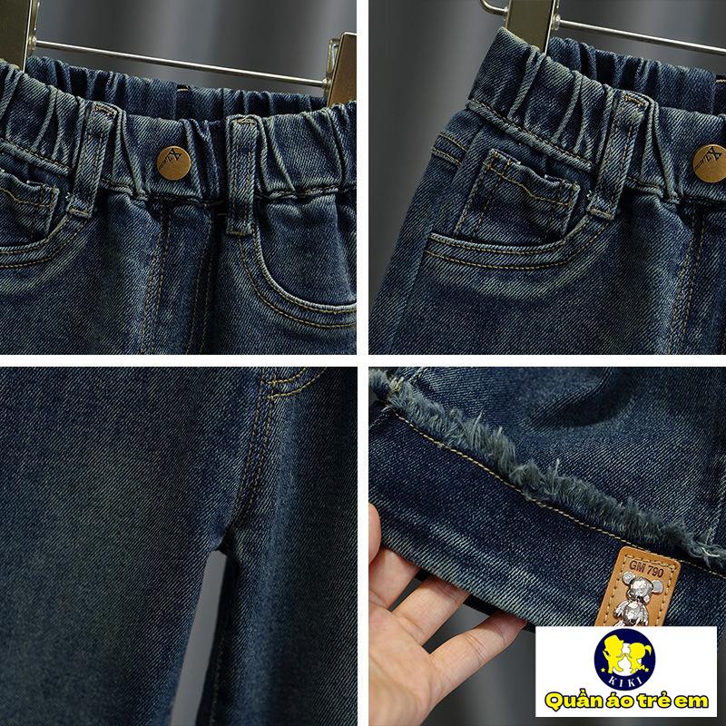 Quần jeans Ống Rộng Phong Cách Mới Cho Bé Gái