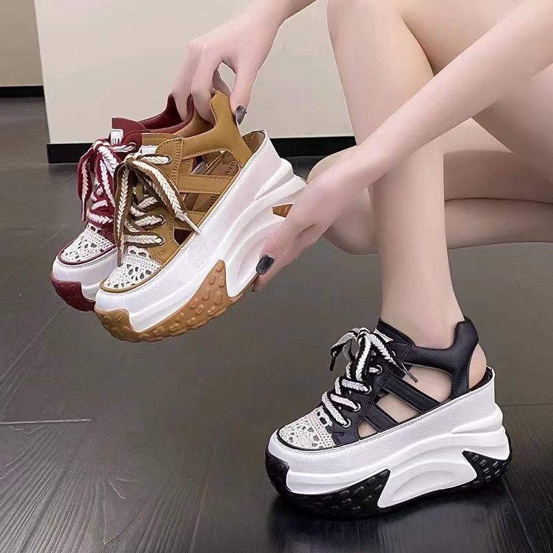 Xăng đan Bít Mũi Đế Dày Thoáng Khí Thời Trang Mùa Hè 2023 Mới Cho Nữ