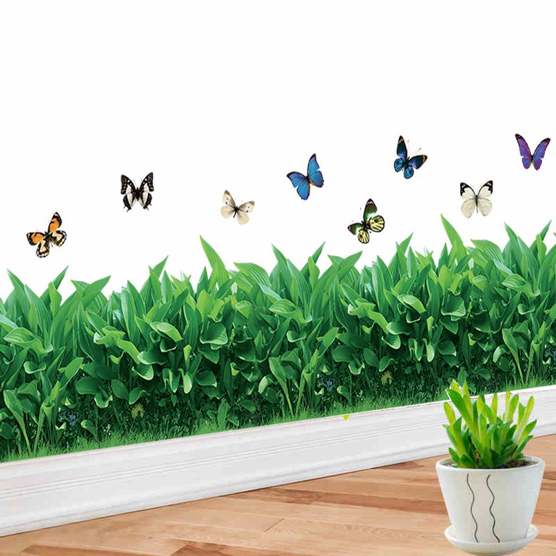 Giấy Dán Tường Chân Cỏ 3d Ba Chiều Chống Nước Trang Trí Phòng Khách Phòng Ngủ cr