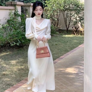 Đầm Dài Tay Ôm Dáng Thời Trang Mùa Thu 2023 Mới Cho Nữ