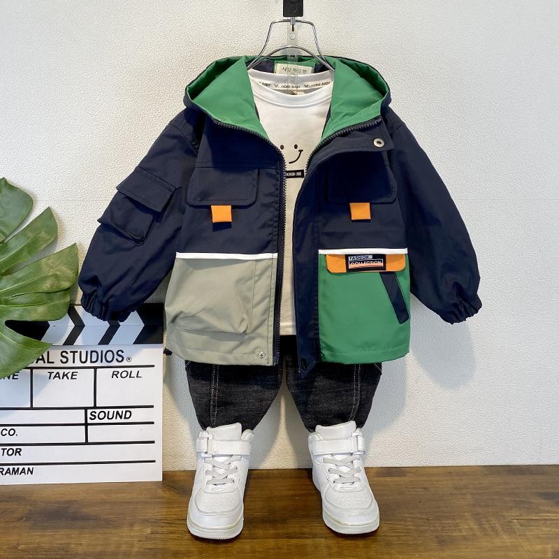 Áo Khoác Gió Phong Cách Hàn Quốc Thời Trang Xuân Thu Mới 2023 Cho Bé Trai