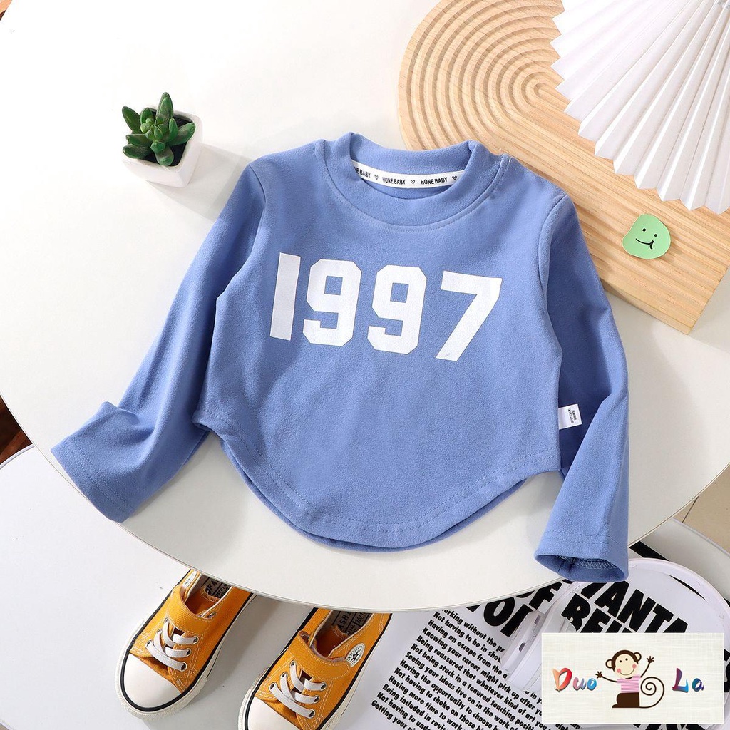 Duoola Áo Nỉ Hai Mặt Tay Dài Thời Trang Thu Đông Dễ Phối Đồ Phong Cách Đức Cho Bé Trai Và Bé Gái