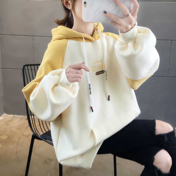 Áo Hoodie Dáng Rộng Thời Trang Thu Đông Phong Cách Hàn Quốc Cho Nữ