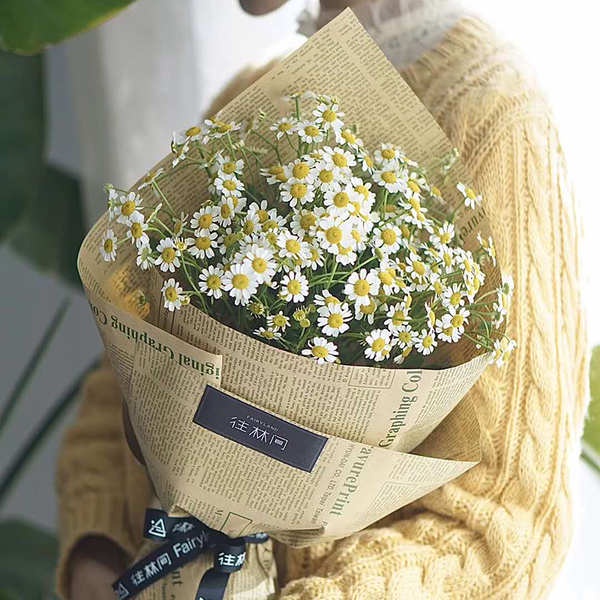 Giấy gói hoa 1 bông giấy gói hoa Vintage tiếng Anh báo giấy kraft hoa gói giấy hoa vật liệu hoa giấy quà tặng bó hoa quà tặng bao bì giấy không thấm nước