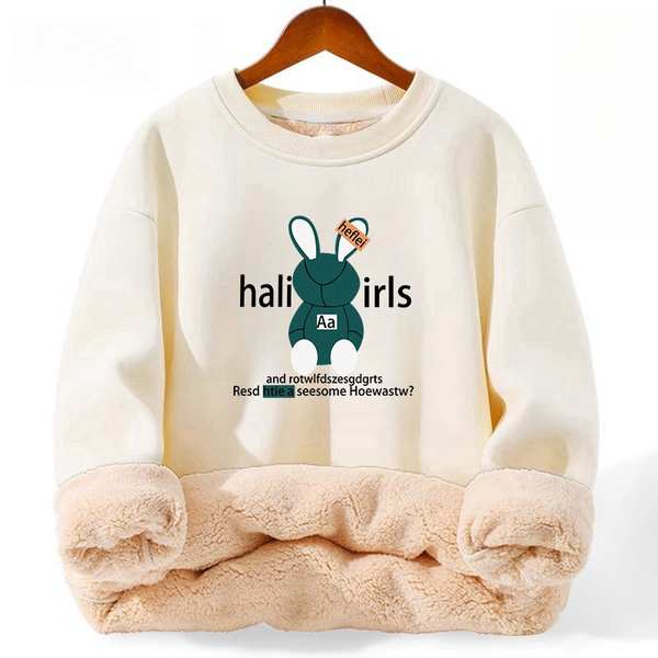 Áo sweater len áo sweater nam Áo hoodie cổ tròn nam nữ mẫu mới thu đông dày lông cừu thương hiệu sành điệu áo cặp đôi rộng rãi giữ ấm áo khoác áo mặc trong