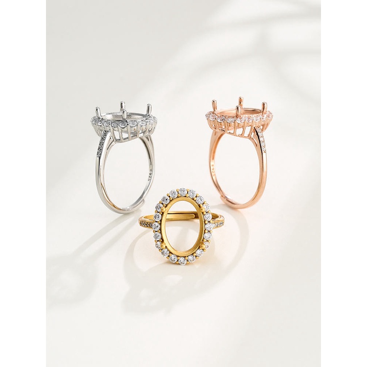 Nhẫn Bạc 925 3 * 5 * 7 * 9 * 11 Mạ Vàng Hồng 18k 4 * 6 * 8 * 10 * 14